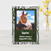 Moederdag Kaart van de foto van de paarden (Gele Bloem)