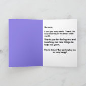 Moederdag Kaart van kindveilige Paarse ventilator (Binnen)