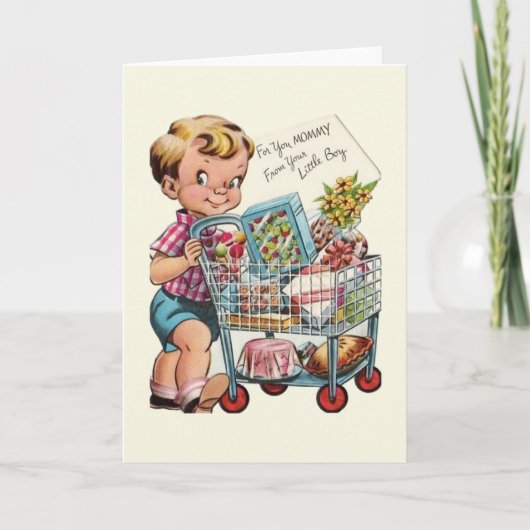 Moederdag Kaart van Little Boy (Voorkant)