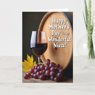 Moederdag kaart van rustiek hout