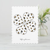 Moederdag kaart - Vierbladige klaver (Staand voorkant)