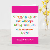 Moederdag Kaart voor Avo (Gele Bloem)