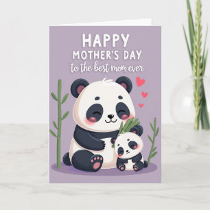 Moederdag kaart voor de lieve beer familie