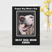 Moederdag Kaart voor Dog Mum (Gele Bloem)