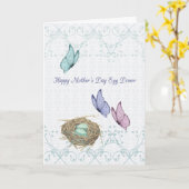 Moederdag Kaart voor eekhoornvlies en -nesten (Gele Bloem)