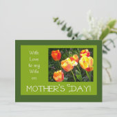 Moederdag Kaart voor een vrouw (Staand voorkant)