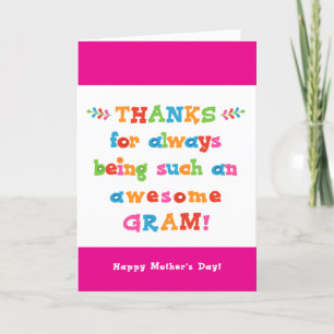 Moederdag Kaart voor Gram