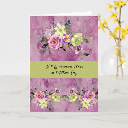 Moederdag Kaart voor je moeder met bloemen (Gele Bloem)