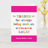 Moederdag Kaart voor Lola (Gele Bloem)