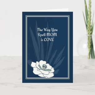 Moederdag kaart voor mam Dark Blue