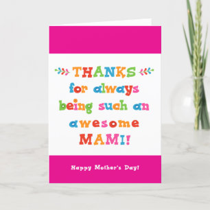 Moederdag Kaart voor Mami