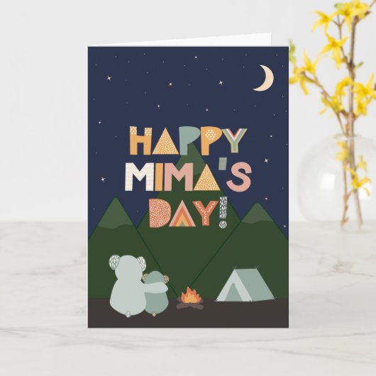 Moederdag kaart voor Mima (Gele Bloem)