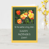 Moederdag Kaart voor moeder van mijn kind (Gele Bloem)