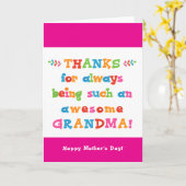 Moederdag Kaart voor oma (Gele Bloem)