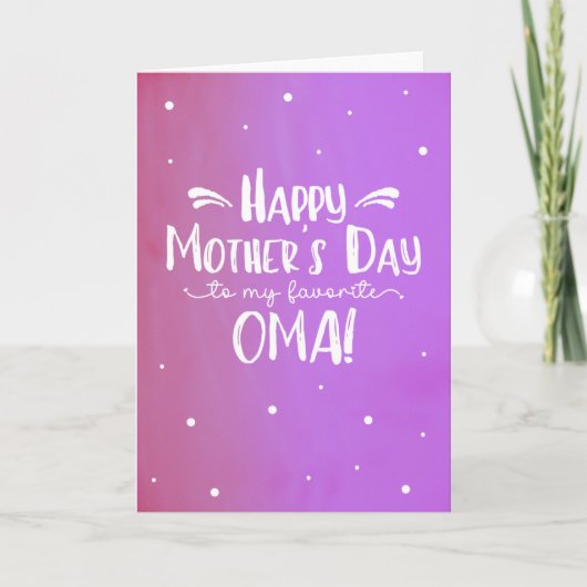Moederdag Kaart voor Oma (Voorkant)