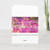 Moederdag kaart voor oma Purple Flowers (Achterkant)