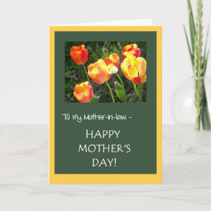 Moederdag Kaart voor schoonmoeder - Tulpen