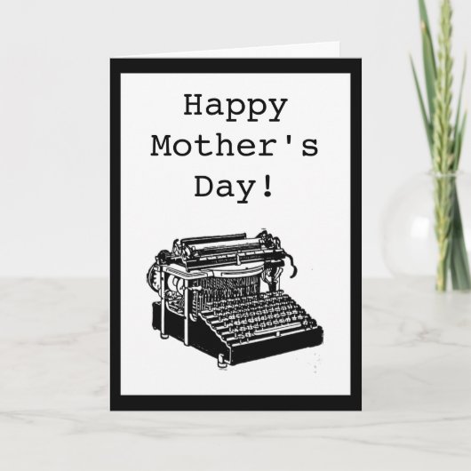  Moederdag-Kaart voor schrijfmachines Kaart (Voorkant)