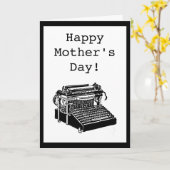  Moederdag-Kaart voor schrijfmachines Kaart (Gele Bloem)