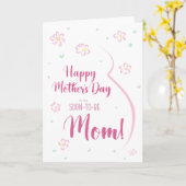 Moederdag Kaart voor zwangere moeder (Gele Bloem)