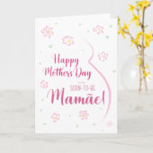 Moederdag Kaart voor Zwangerschap Mamãe (Gele Bloem)