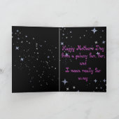 Moederdag Kaart w / Alien in een ruimteschip (Binnen)