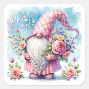 Moederdag Kabouter Liefde Vierkante Sticker