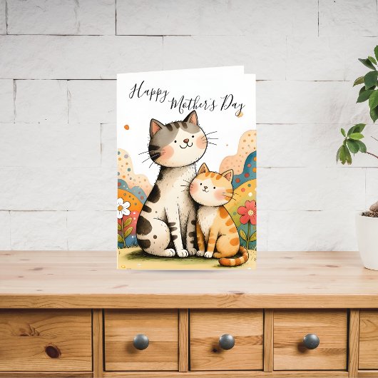 Moederdag kat kaart