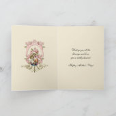 Moederdag Katholieke Heilige Maagd Maria Rozen Kaart (Binnen)