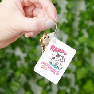Moederdag, kawaii-stijl sleutelhanger