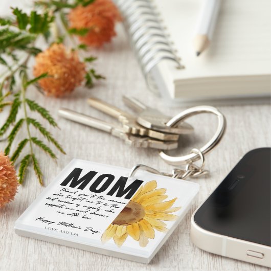 Moederdag Keepomwille Gift voor moeder Sleutelhanger (Voorkant Rechts)