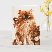 MOEDERDAG KITTEN MET ROZEN KAART (Gele Bloem)