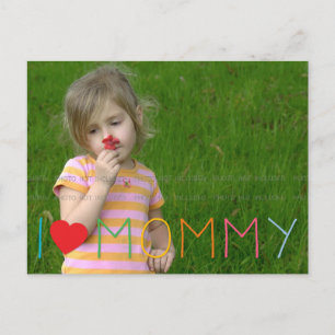Moederdag Kleurrijke Moederdag Ik hou van mama Fot Briefkaart