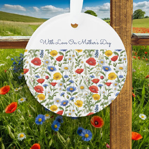 Moederdag Kleurrijke Wilde Bloemen Gepersonaliseer Ornament