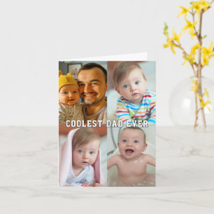 Moederdag Koelste Papa Ooit Baby Foto Collage Kaart