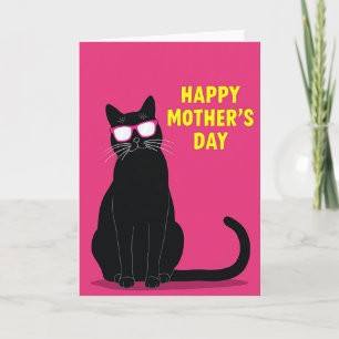 Moederdag Kunstkaart Koele Kat Kaart