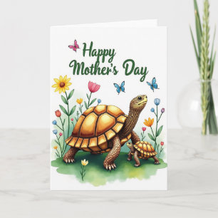 Moederdag Kunstkaart Schildpad Kaart