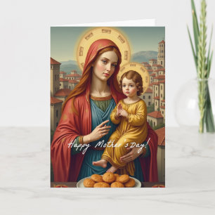 Moederdag kunstkaart serene moeder kaart