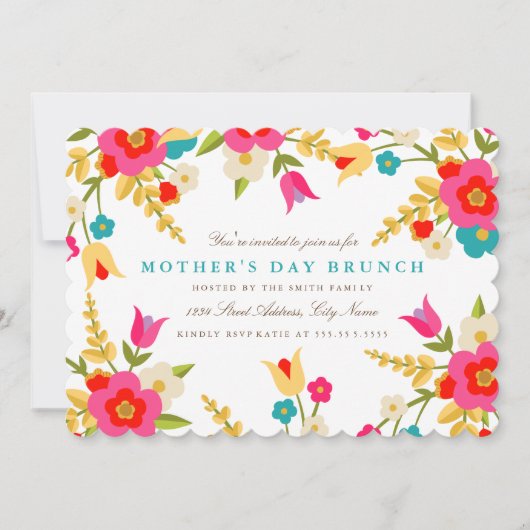 Moederdag Landbloemen Kaart (Voorkant)