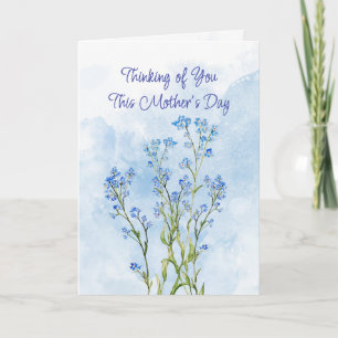 Moederdag Lange Afstand Blauwe Vergeet-mij-nietje Kaart