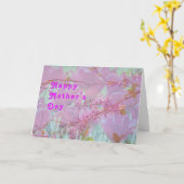 Moederdag, Lavender Digital Design met Tulips Kaart (Gele Bloem)