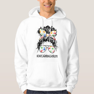 Moederdag Leven van Opvanglerares Rommelig Kapsel Hoodie