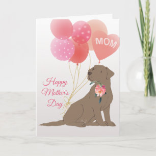 Moederdag Liefde Chocolade Labrador Retriever Hond Kaart