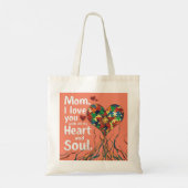 Moederdag Liefde Hart Canvas tas (Achterkant)