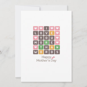 Moederdag Liefde Je Meer Dan Woorden Hartelijk Bed Feestdagenkaart