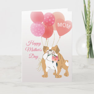 Moederdag Liefde van je lieve Bulldog Hond Kaart