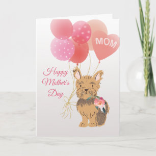 Moederdag Liefde van je lieve Yorkie hond Kaart