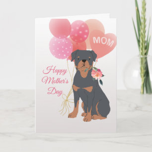Moederdag Liefde van je Rottweiler hond Kaart