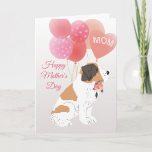 Moederdag Liefde van je sint-bernardhond Kaart