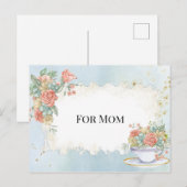 Moederdag  Lijst Tea Cup Rozen Daisies Briefkaart (Voorkant / Achterkant)